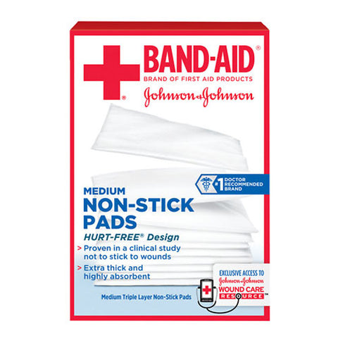 Band-Aid First Aid Nonstick Gauze Pad, Medium, 3.5
