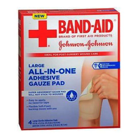 Band-Aid First Aid Nonstick Gauze Pad, Large, 4.5