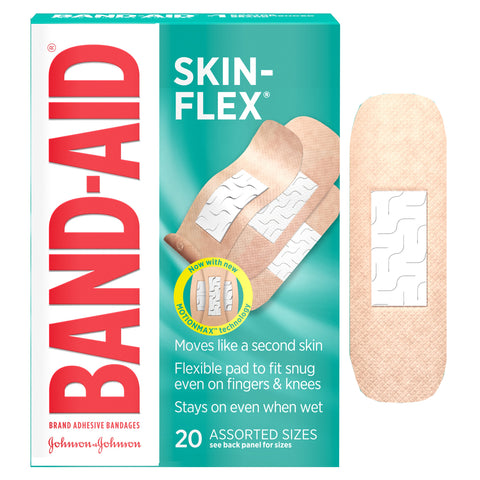 Band-Aid Skin-Flex Adhesive Bandages, Assorted Sizes, 20 ct. 20 (BX)