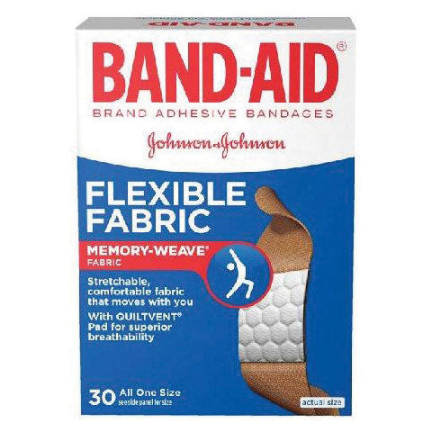 Band-Aid Flexible Fabric Adhesive Bandage 30 (BX)