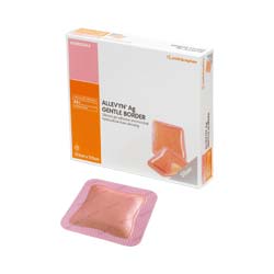 ALLEVYN Ag Gentle Border Silicone Gel Adhesive Silver Wound Dressing 5