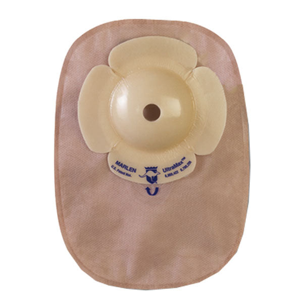 UltraMax Deep Convex Closed-End Pouch Cut-To-Fit Starter Hole With AquaTack Hydrocolloid Barrier, Opaque 15 (BX)