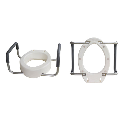 Toilet Seat Riser with Removable Arms, Elongated 1 (EA)