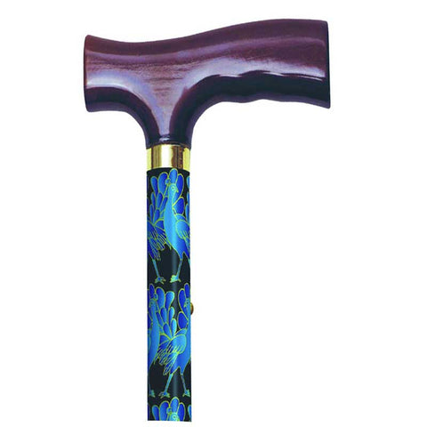 Travel Folding Cane, Blue Peacock 1 (EA)