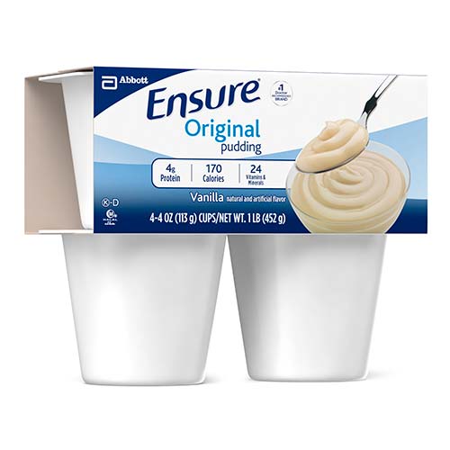 Ensure Vanilla Pudding 4oz. Cups, Institutional 4 (PK)