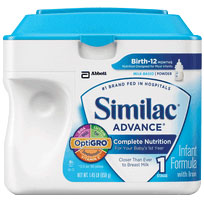 Similac Advance 20 w/Iron Pwdr, Retail 12.4oz. Can 1 (EA)