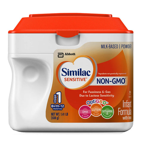 Similac Sensitive Non-GMO With Iron, Unflavored Powder, 1.41 lb. 6 (CA)