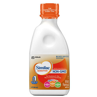 Similac Sensitive Non-GMO With Iron Ready-To-Feed 1 Quart (946mL) Unflavored 1 (EA)