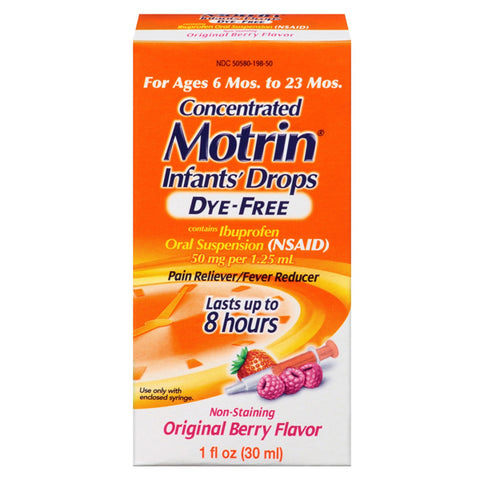 Motrin Pain Reliever/Fever Reducer, Infants' Drops, Berry Flavor, 1 oz 1 (EA)
