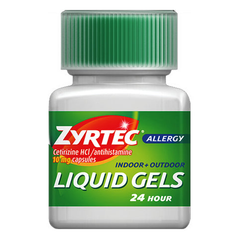 Zyrtec Allergy Liquid Gels, 10 mg Capsule, 12 Count 1 (EA)