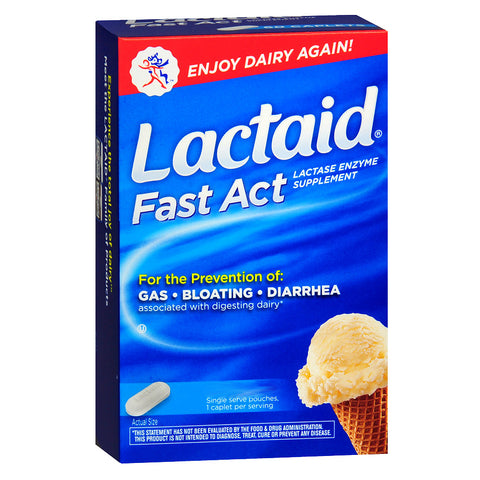 Lactaid Fast Act Lactase Enzyme Supplement, Caplets 1 (EA)