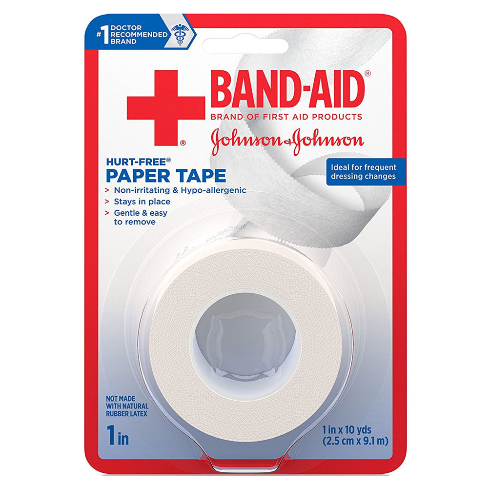 Band-Aid First Aid Hurt-Free Paper Tape, 1" x 10 yards 1 (EA)