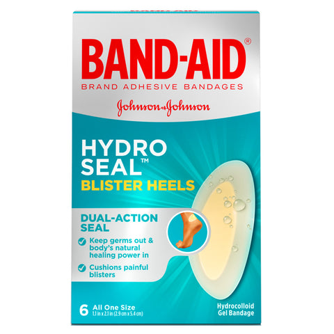 Band-Aid Hydro Seal Blister Heels, 6 ct 6 (BX)