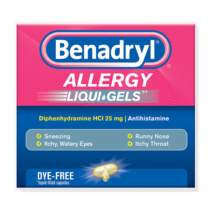 Benadryl Dye-Free Allergy Relief, Liqui-gels, 24 capsules 1 (EA)