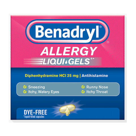 Benadryl Dye-Free Allergy Relief, Liqui-gels, 24 capsules 1 (EA)