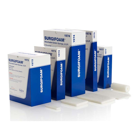 Surgifoam Absorbable Gelatin Sponge 2cm x 6cm x 7mm 12 (CA)