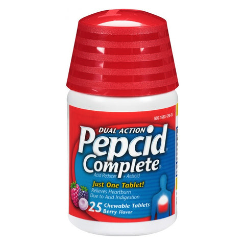 Pepcid Complete Dual Action, Chewable Tablets Berry Flavor 1 (EA)
