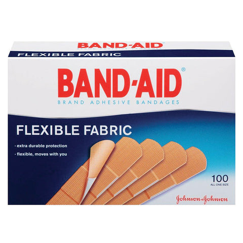 Band-Aid Flexible Fabric Strip Adhesive Bandag 3/4