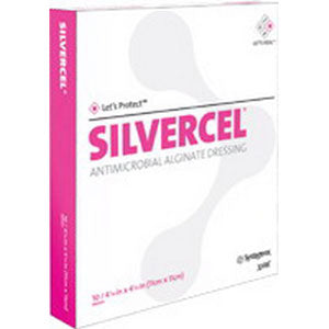 Silvercel Antimicrobial Alginate Dressing 2" x 2" 10 (PK)