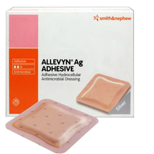 ALLEVYN Ag Adhesive Absorbent Silver Hydrocellular Dressing 3" x 3" 10 (BX)