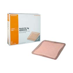 ALLEVYN Ag Adhesive Absorbent Silver Hydrocellular Dressing 7" x 7" 10 (BX)