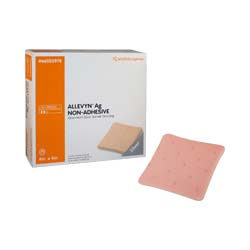 ALLEVYN Ag Non-Adhesive Absorbent Silver Barrier Hydrocellular Dressing 8" x 8" 10 (BX)