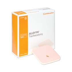 ALLEVYN Tracheostomy Non-Adhesive Apertured Hydrocellular Dressing 3-1/2