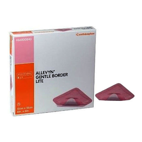 ALLEVYN Gentle Border Lite Silicone Gel Adhesive Hydrocellular Foam Dressing 6