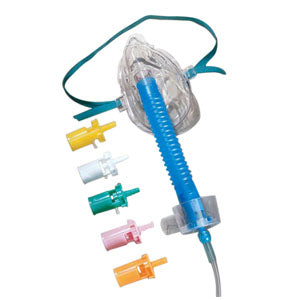 Oxygen Mask with Trach Tee Adapter, 7 ft. Tubing 50 (CA)