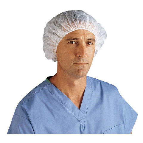 Comfort Bouffant Caps  White  24 250 (CA)