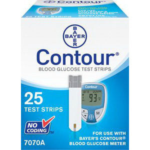 Bayer Contour Blood Glucose Test Strip (25 count) 25 (BX)