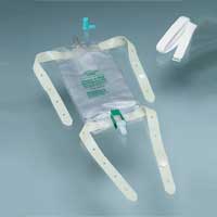 Dispoz-a-Bag Leg Bag with Flip-Flo Valve and Latex Straps, 19 oz. 1 (EA)