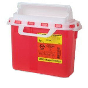 Patient/Exam Room Sharps Collector,5.4 Qt. Red 12 (CA)