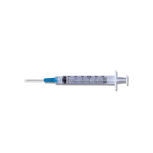 Luer-Lok Syringe with Detachable PrecisionGlide Needle 18G x 1-1/2", 3 mL (100 count) 100 (BX)