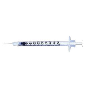 Lo-Dose Insulin Syringe with Micro-Fine IV Needle 28G x 1/2", 1/2 mL (100 count) 100 (BX)