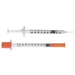 1Cc 25G 1 U-100 Syringe W/Det Needle, 100 Per Box 100 (BX)