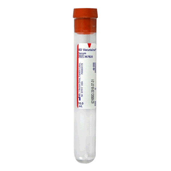 Vacutainer Serum Tube,16 X 100 X 10.0Ml, Plastic 1000 (CA)