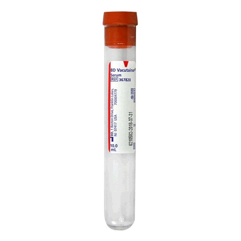 Vacutainer Serum Tube,16 X 100 X 10.0Ml, Plastic 1000 (CA)