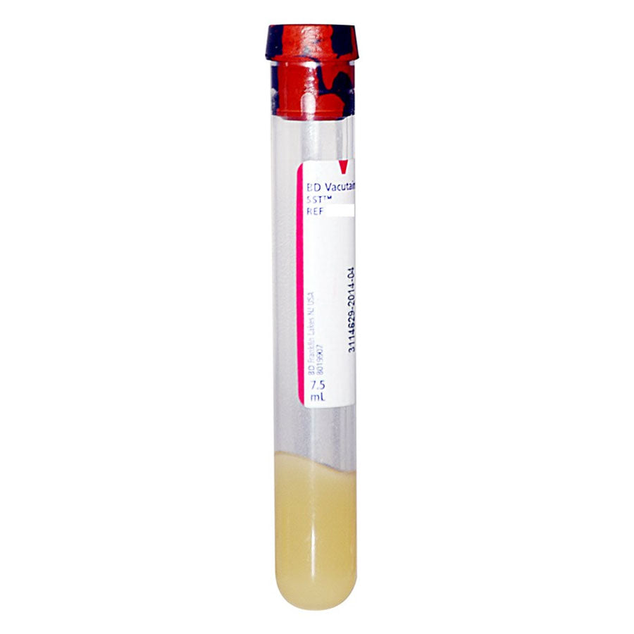 Vacutainer Plus Plastic Serum Tube with Red/Gray Conventional Closure, 8-1/2 mL, 16 mm x 100 mm 1000 (CA)