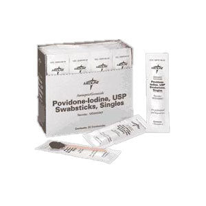 Povidone Iodine 10% USP Swabstick 50 (BX)