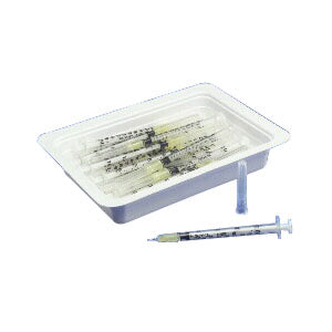 Monoject Allergy Tray with Detachable Needle 27G x 1/2", 1 mL (25 count) 25 (PK)
