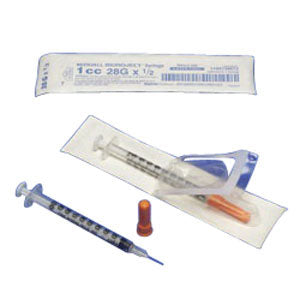 Monoject SoftPack Insulin Syringe 28G x 1/2", 1 mL (100 count) 100 (BX)