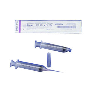 Monoject SoftPack Syringe with Hypodermic Needle 22G x 1-1/2", 6 mL (100 count) 100 (PK)