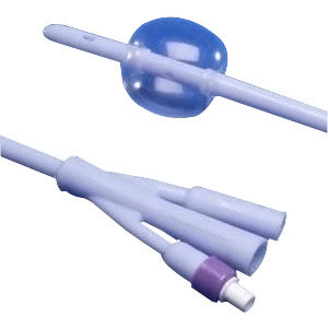 Dover 3-Way 100% Silicone Foley Catheter 24 Fr 5 cc 1 (EA)