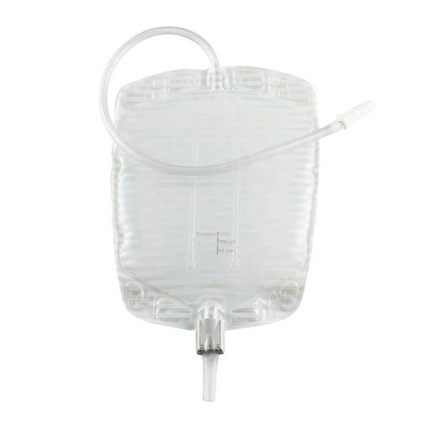 Security+ Contoured Leg Bag with Anti-Reflux Valve, Tubing and Fabric Straps, 28 oz. 1 (EA)