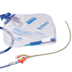 100% Silicone 2-Way Closed Foley Catheter Tray 18 Fr 5 cc 10 (CA)