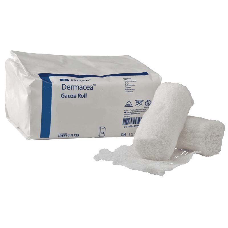 Dermacea Nonsterile Low-Ply Gauze Rolls, Low Ply Bandage, 2" x 4 yds. 12 (PK)