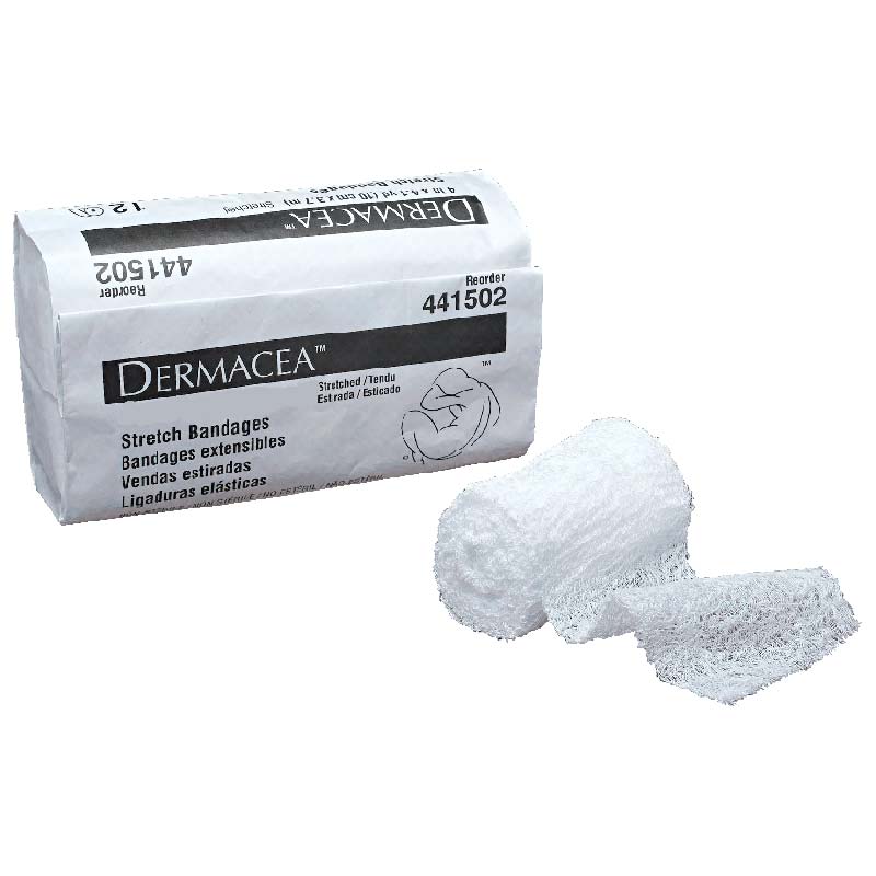 Dermacea Non-Sterile Stretch Bandage 4" x 4-1/10 yds. 12 (PK)
