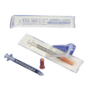 Monoject SoftPack Insulin Syringe 30G x 5/16", 1 mL (100 count) 100 (BX)