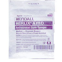 Kerlix AMD Antimicrobial Island Dressing Super Sponge, 6" x 6-3/4", Square 20 (PK)